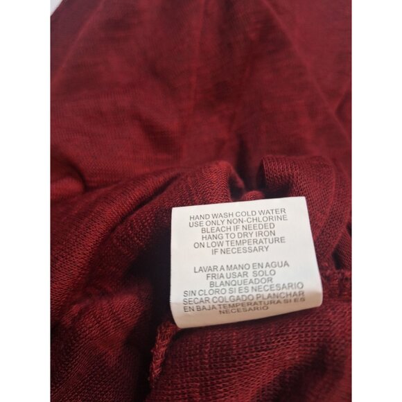 Lily Star Womens Twist Knot Front Red Top M - Picture 5 of 6